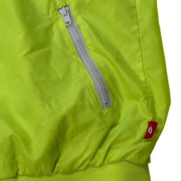 Nike Neon Green Full‑Zip Windbreaker Girl's XS Vintage Retro 90s Style - Picture 8 of 10